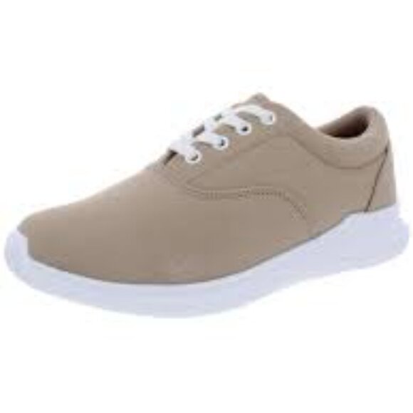 Propét Flicker Orthotic Sneaker in Tan & White - Picture 13 of 16